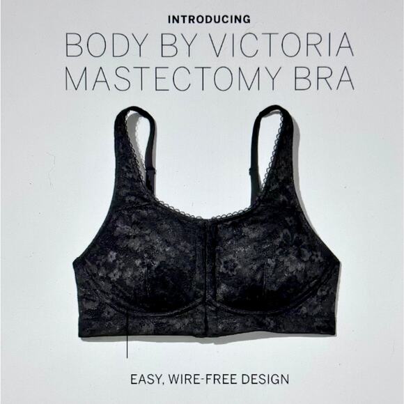 Body by Victoria Lace Mastectomy Bra Purest Pink Lace Overlay XL - Picture 13 of 16